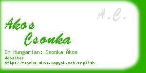 akos csonka business card