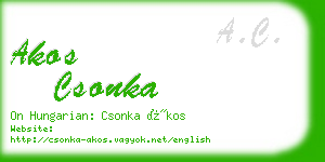 akos csonka business card